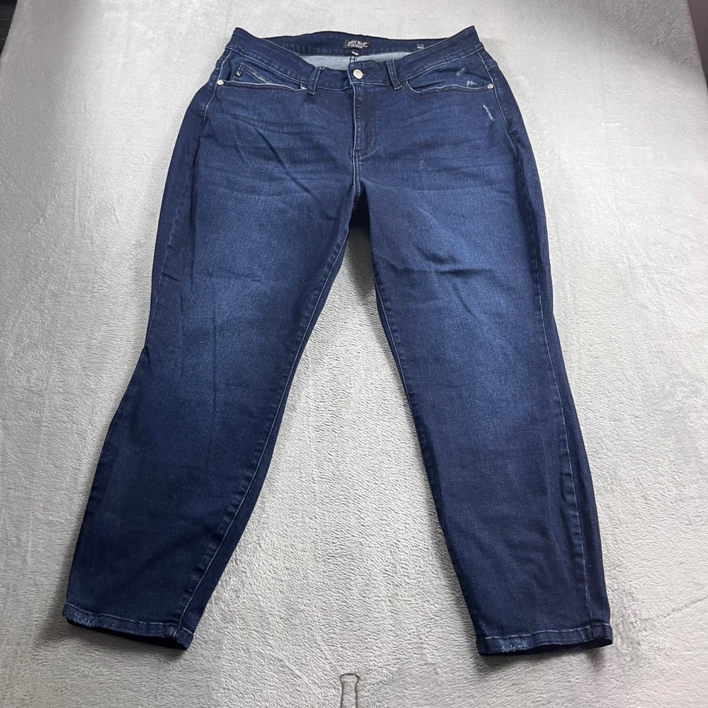 Judy Blue Dark Wash High Rise Skinny Jeans Size 18W JB8114DK Distressed Denim